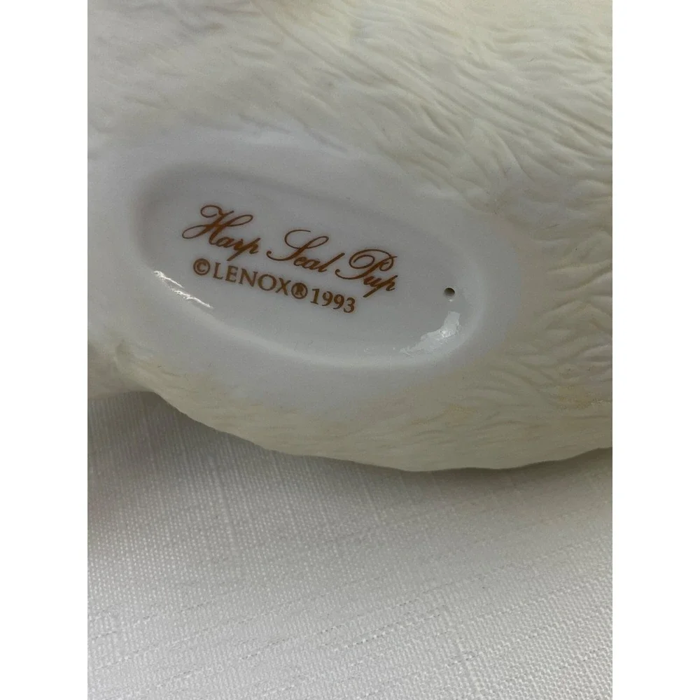 Lenox Harp Seal Pup Fine Porcelain Figurine 1995 White Arctic Wildlife Sculpture